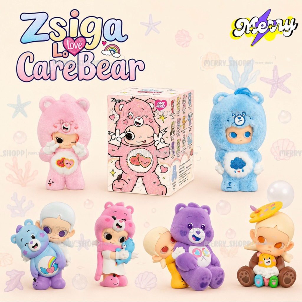 ✨พร้อมส่ง✨POPMART Zsiga Love CareBear Series Figure จุ่มใหม่และแบบเช็คการ์ดไม่แกะซอง