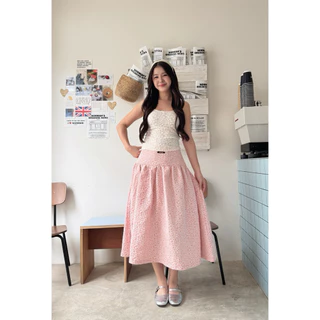กระโปรงยาว Baby daisy midi long ดีเทลซิปข้าง มาใหม่สุดน่ารัก🛀🏻🧸✨🧈🦢