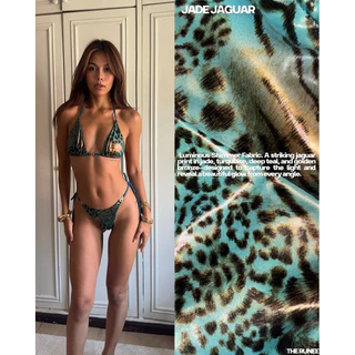 JADE JAGUAR 🐆🌊 บิกินี่ Luminous Shimmer โทน Jade & Bronze กางเกงทรง thong ปิดน้อย