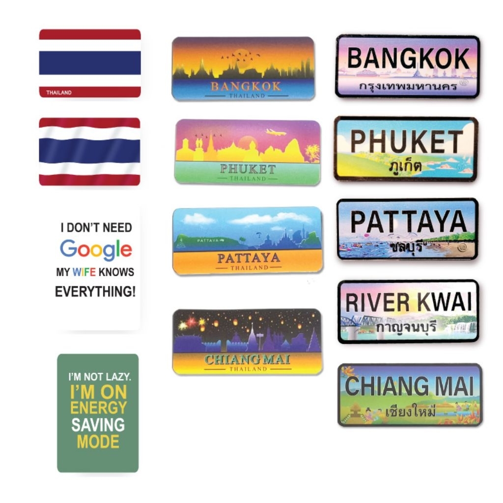 สติกเกอร์ท่องเที่ยวไทย (Amazing Thailand sticker) สติกเกอร์ติดกระเป๋าเดินทาง