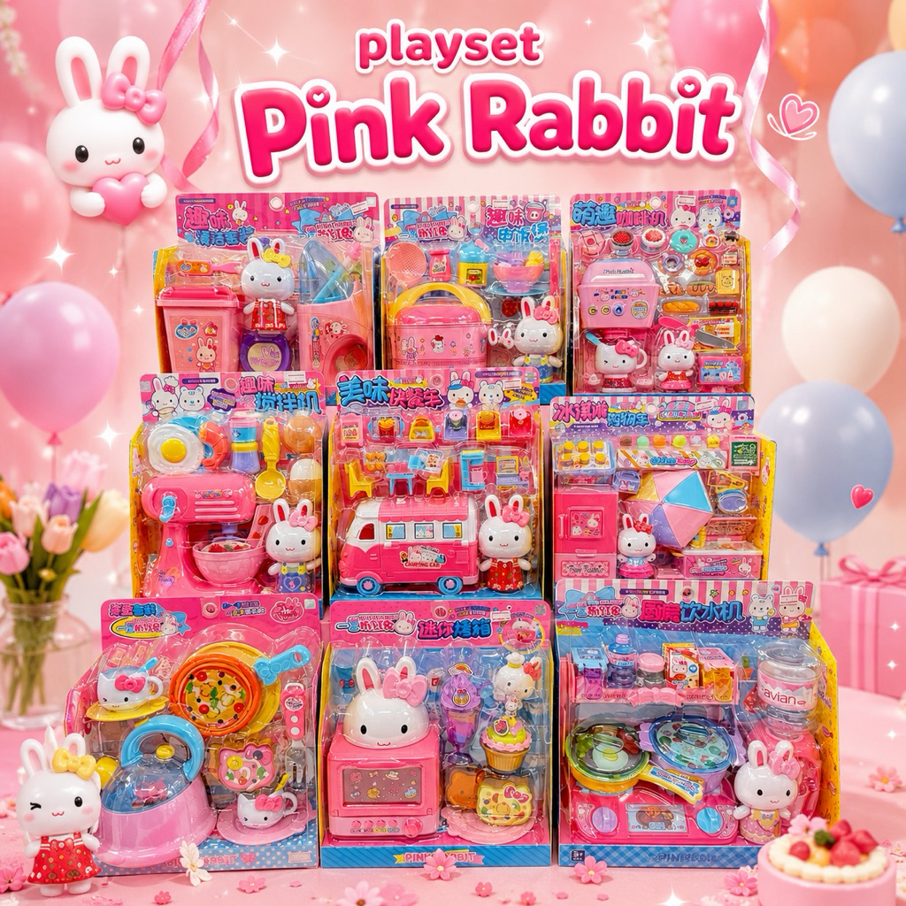 กระต่าย pink rabbit เพลย์เซท