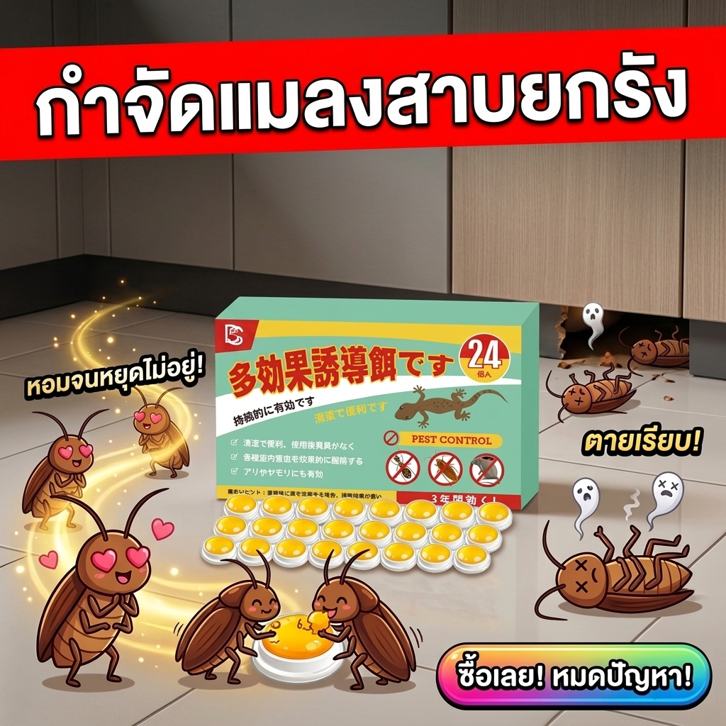 🚫 แมลงสาบหายไปแล้ว 🚫SLB ฆ่าแมลงสาบ ยาแมลงสาบ เจลแมลงสาบ จัดการแมลงสาบให้เกลี้ยง แมลงสาบ ไล่แมลงสาบ บ้านแมลงสาบ