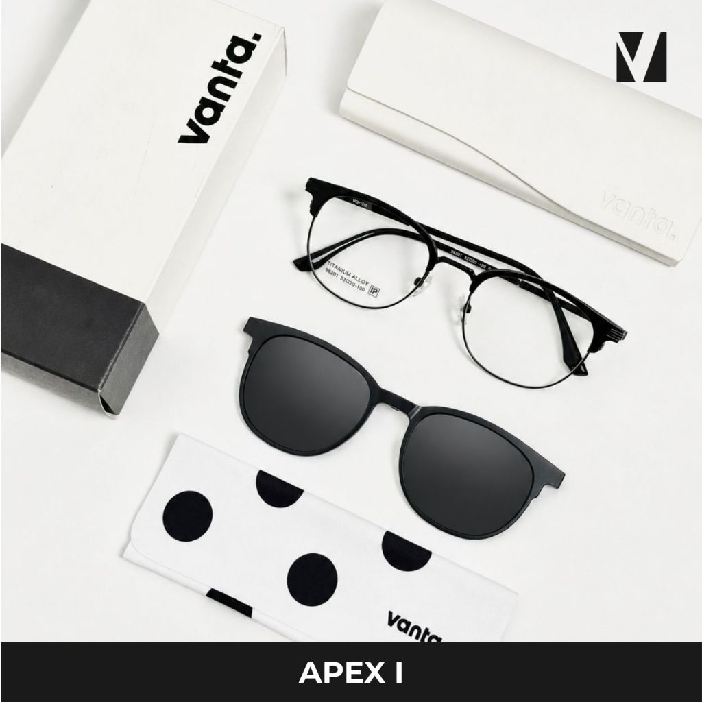vanta. إطار نظارة تيتانيوم APEX I مع كليب مغناطيسي مستقطب — صورة 8