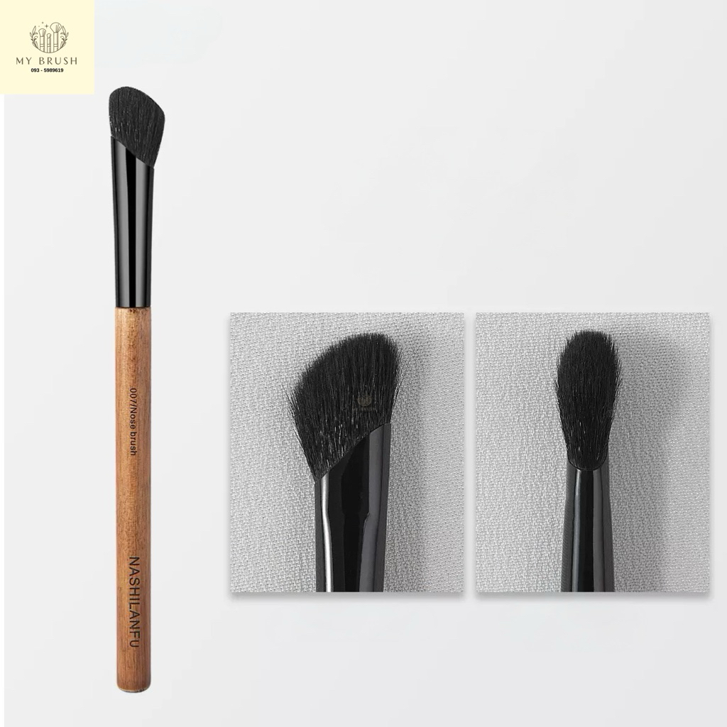 Makeupbrush Contour Brush แปรงคอนทัวร์จมูก เฉดดิ้ง ด้ามไม้ พร้อมส่งจากไทย รุ่น NASHILANFU W020 แท้