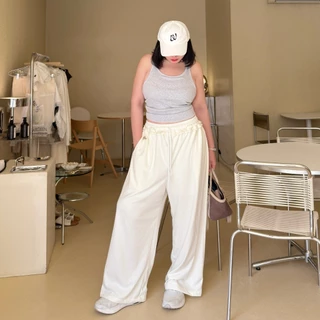 Angle Pants กางเกงแองเจิ้ล กางเกงวอมขายาวขอบเอวระบาย2ชั้น ✨💘 | Geebeety