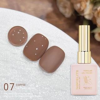 Nawoelite เล็บเจล สีทาเล็บเจล ทําเล็บ เจลทาเล็บสีลาเต้ 12 สี เนื้อเนียนละมุนเหมือนครีม ต้องใช้ไฟ LED/UV