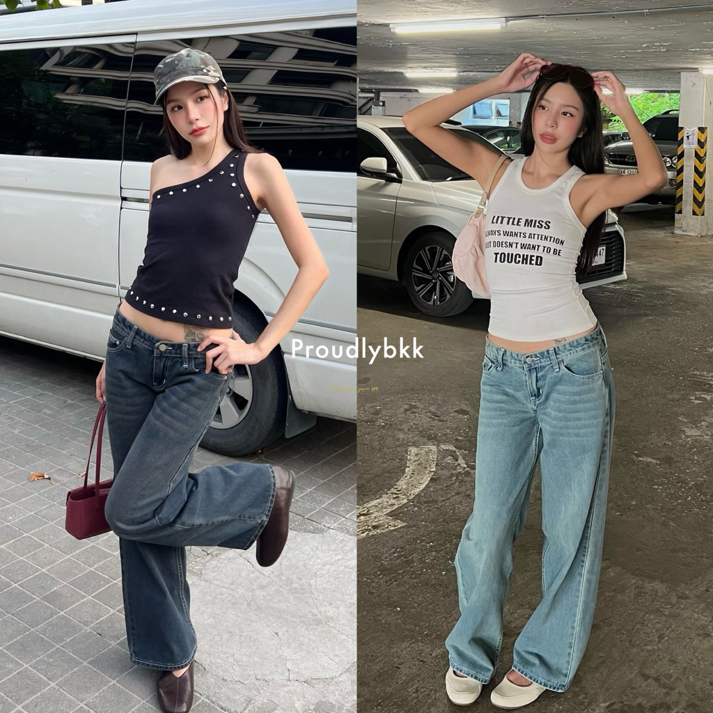 Proudly.bkk - Googy jeans กางเกงยีนส์เอวต่ำ ทรงกระบอก คลาสสิค PR1001