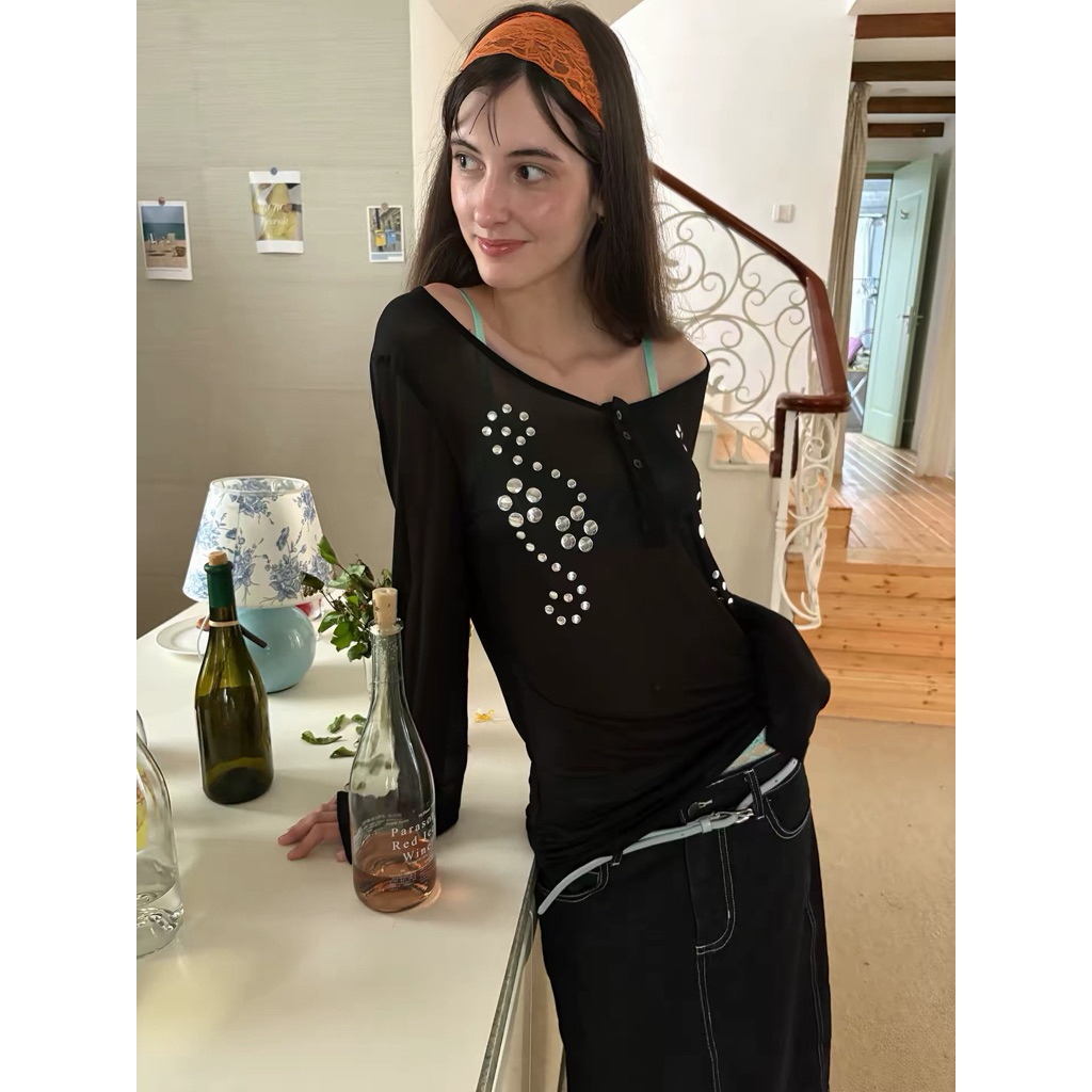CASA PROJECTS - (Pre-Order) Metal floral mesh top