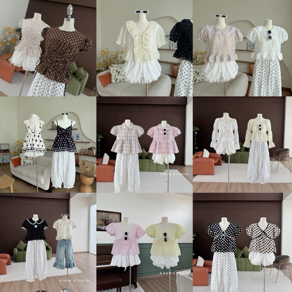 Khun Studio พร้อมส่ง เสื้อน่ารักทรงระบาย