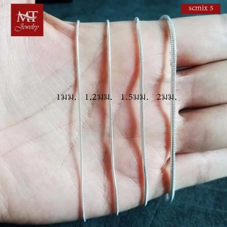 MT สร้อยคอเงินแท้ กระดูกงู 1 1.2 1.5 2 มม ยาว 16 18 20 22 24 นิ้ว Chain (scmix5) MT Jewelry มณีธารา