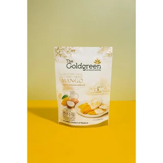 [ซองเดี่ยว] The Goldgreen - มะม่วงเคลือบครีมกะทิ MANGO COATED COCONUT MILK 100 กรัม