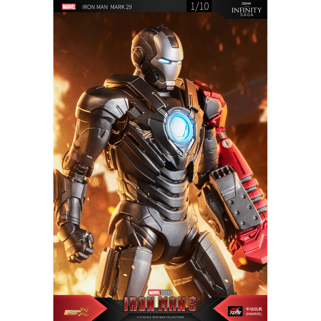 ZD Toys Iron Man Mark 29 (MK29) สเกล 1/10 แท้ Marvel Studios Iron Man 3 Action Figure โมเดลไอรอนแมน
