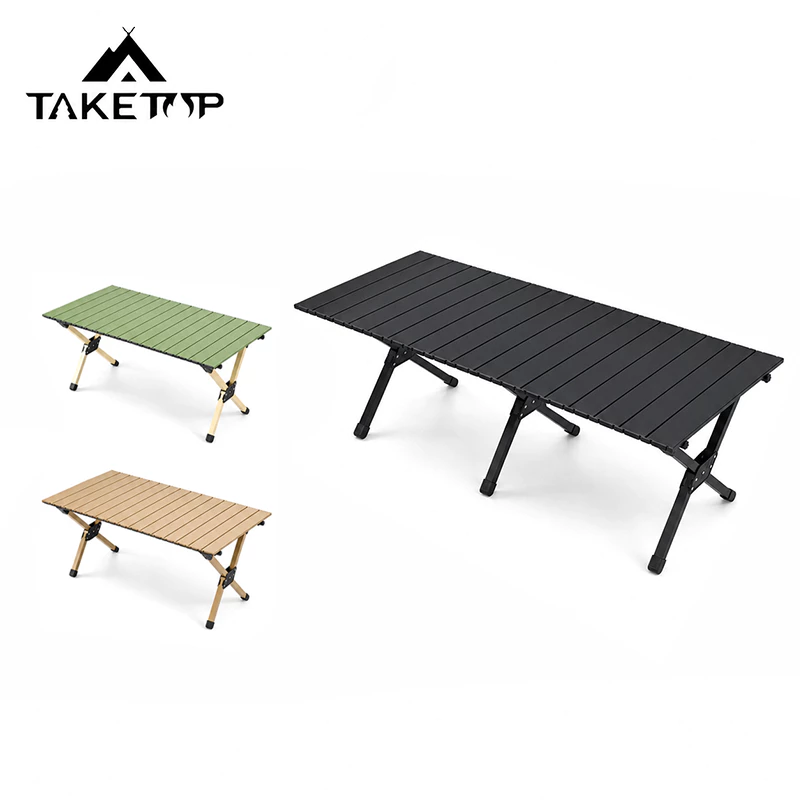 TakeTop โต๊ะแคมป์ปิ้ง โต๊ะสนาม พับเก็บได้ กลางแจ้งและในร่ม รับน้ำหนักได้ถึง 300กก 90/120/150