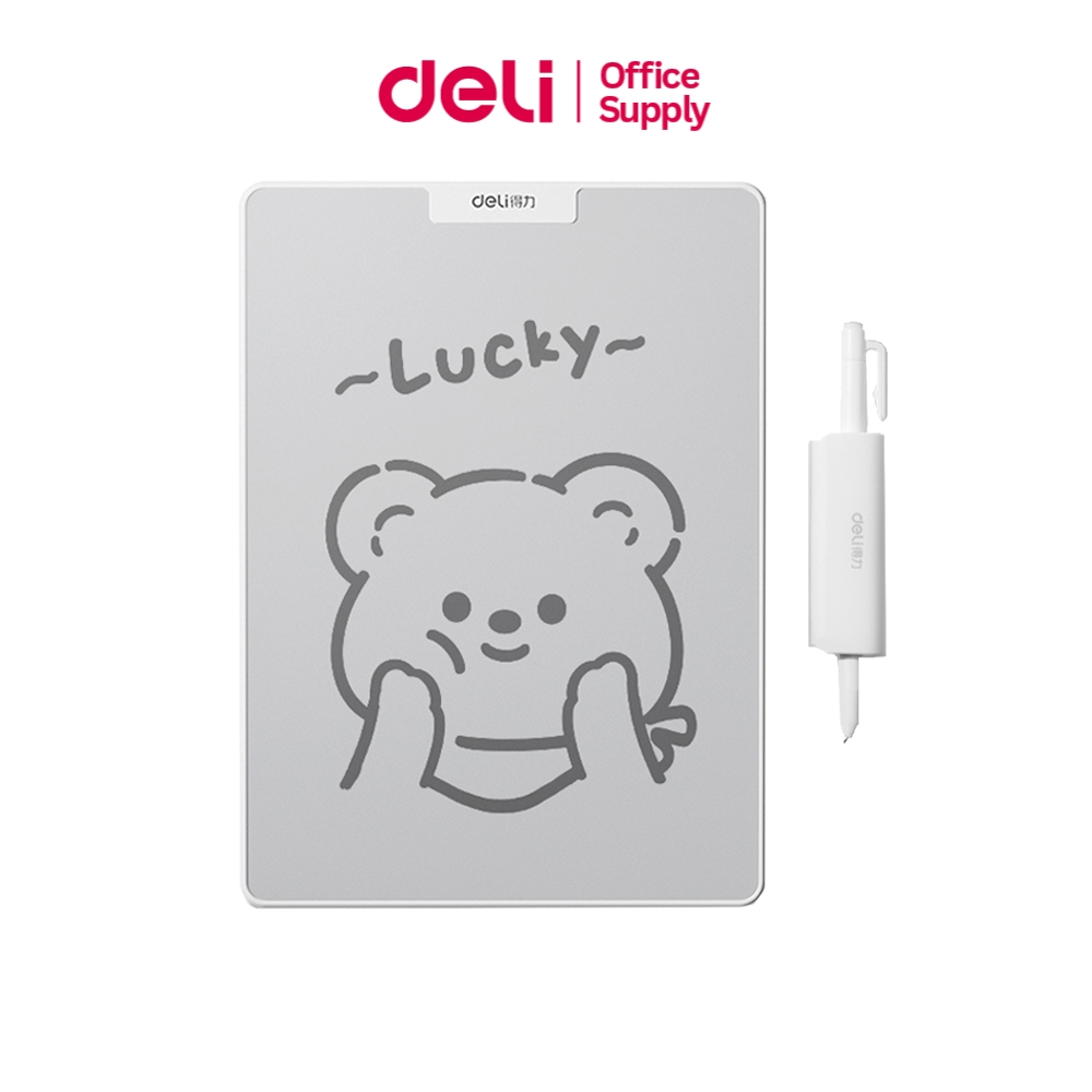 Deli กระดานไวท์บอร์ดไม่ใช้หมึก กระดานจดโน้ตแม่เหล็ก เขียนลบได้ พร้อมปากกา พกพาได้ Magic Whiteboard