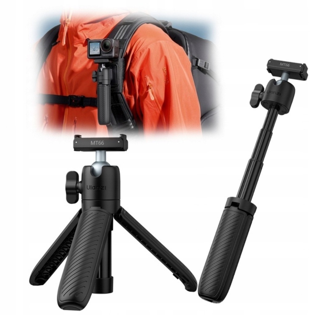 Ulanzi MT66 ClipMate Tripod ขาตั้งกล้อง ไม้เซลฟี่ สำหรับ DJI Action 5Pro/4/3 ถ่ายภาพ POV วิดีโอ