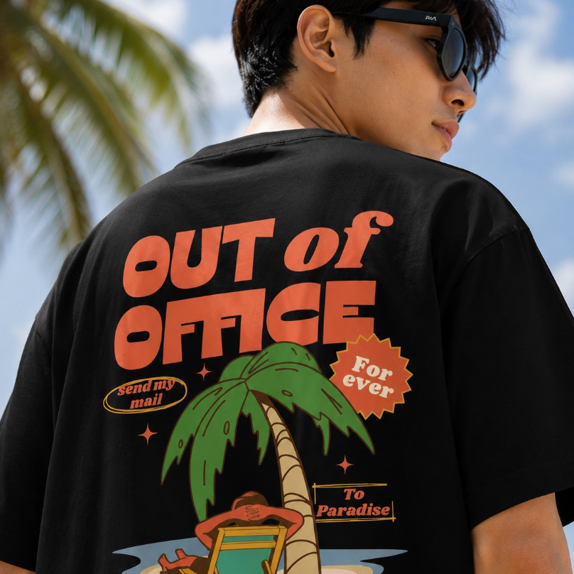 เสื้อยืด Streetwear Oversize ผู้ชาย สกรีนลาย U-020"มีเก็บเงินปลายทาง"
