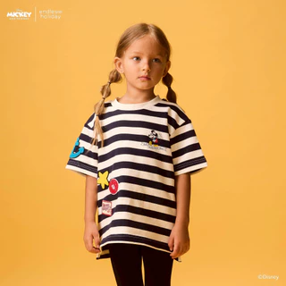 Endless Holiday Mini Weekend Tee Mickey Ears to the Ocean Blue & Navy Stripe