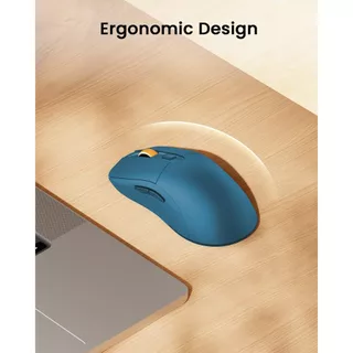 ProtoArc EM15 เมาส์ไร้สาย ออกแบบตามหลักสรีรศาสตร์ ใช้งานสบาย ชาร์จได้ บลูทูธ USB-A/Type-C 3 โหมด สีน้ำเงินแซฟไฟร์ รับประ