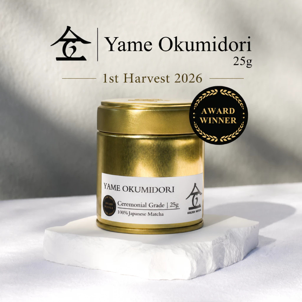 Yame Okumidori(Gold Award) ยาเมะ มัทฉะรางวัล โทนถั่ว เกรดพิธีการ - Ceremonial grade 25g, 1st Harvest 2026