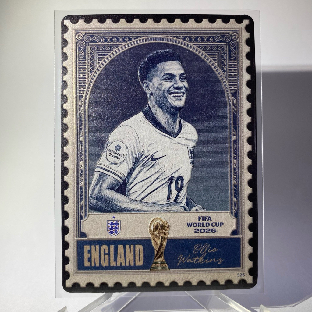 การ์ดนักฟุตบอลสำหรับสะสม OLLIE WATKINS, ENGLAND, PANINI 2026, (การ์ดหนา, ผิวนูน)