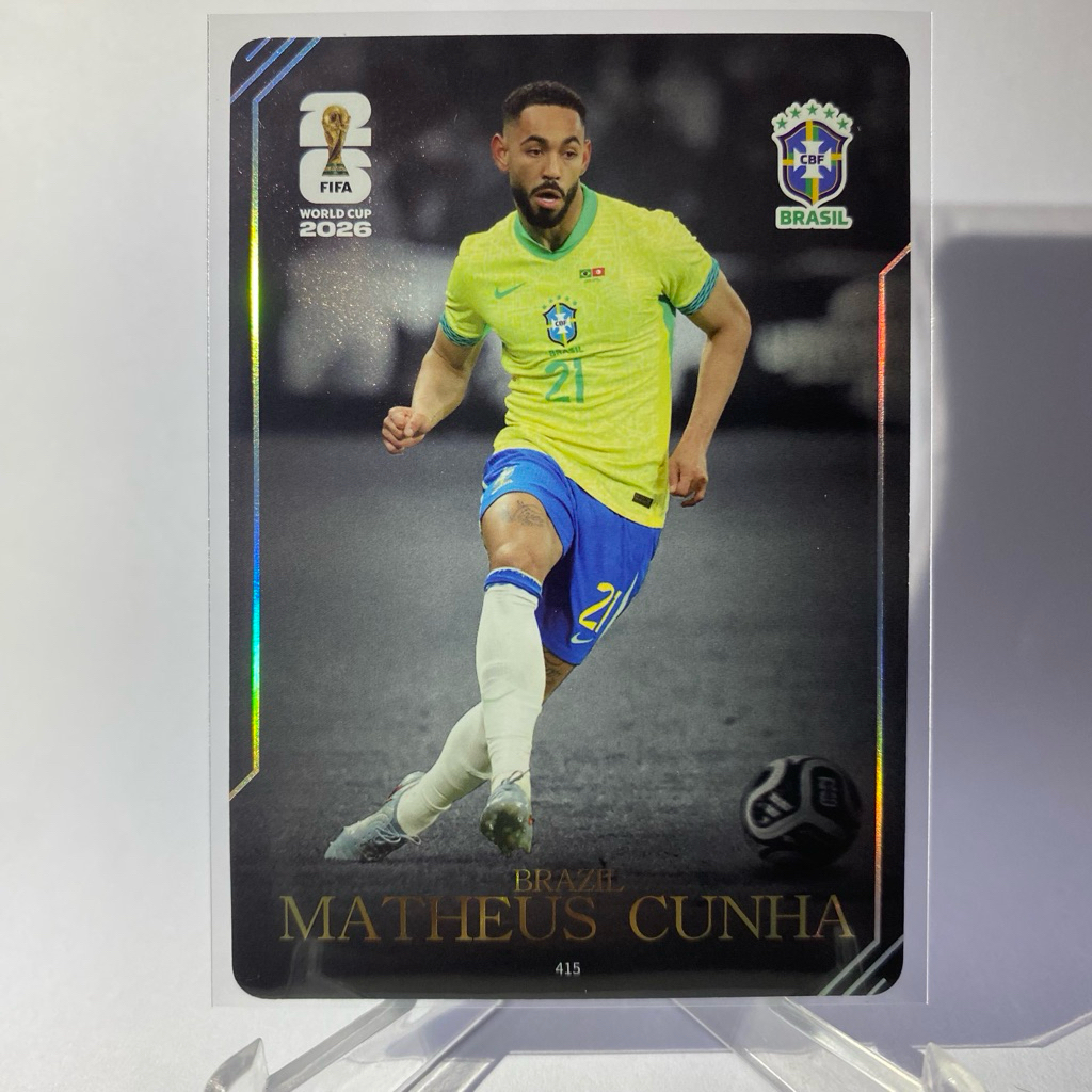 การ์ดนักฟุตบอล MATHEUS CUNHA, BRAZIL, PANINI 2026, (การ์ดบาง)