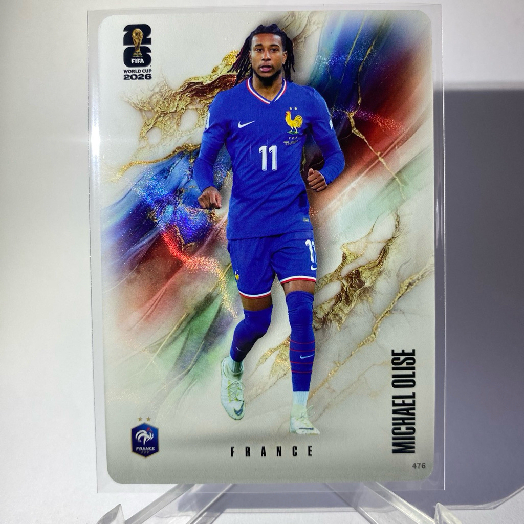 การ์ดนักฟุตบอล MICHAEL OLISE, FRANCE, PANINI 2026, (การ์ดหนา, ด้านหลัง silver) No.476