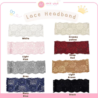 ที่คาดผมลูกไม้ ผ้าคาดผมลูกไม้ ผ้าลูกไม้ยืด Lace Headband by Jolie Wiwii