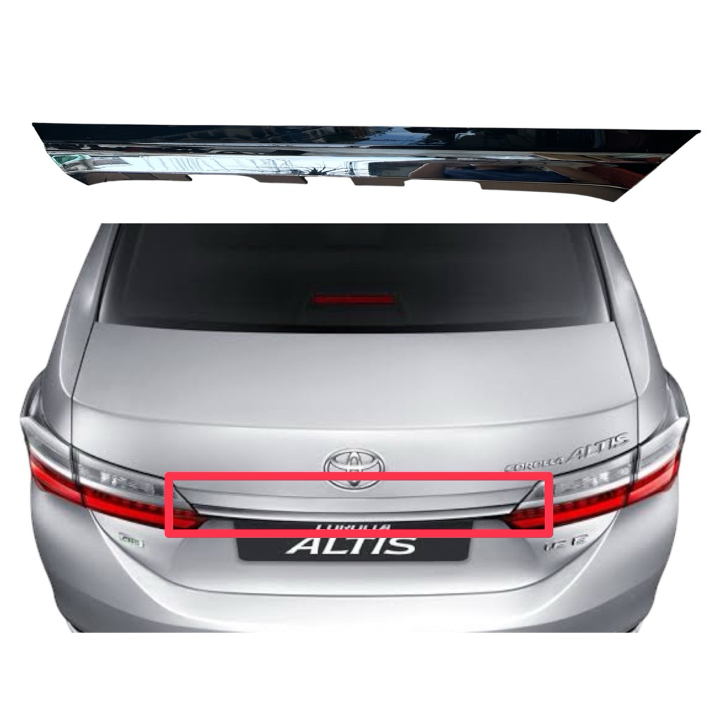 คิ้วฝากระโปรงหลัง คิ้วฝาท้าย Toyota Altis  โตโยต้า อัลติส บอดี้ปี 2017 2018  2แถบ