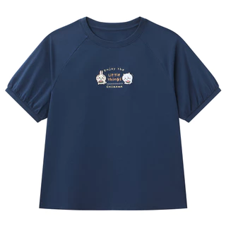 GIORDANO เสื้อยืดผู้หญิง Women's Sorona Printed Tee (CHIIKAWA) 05396405
