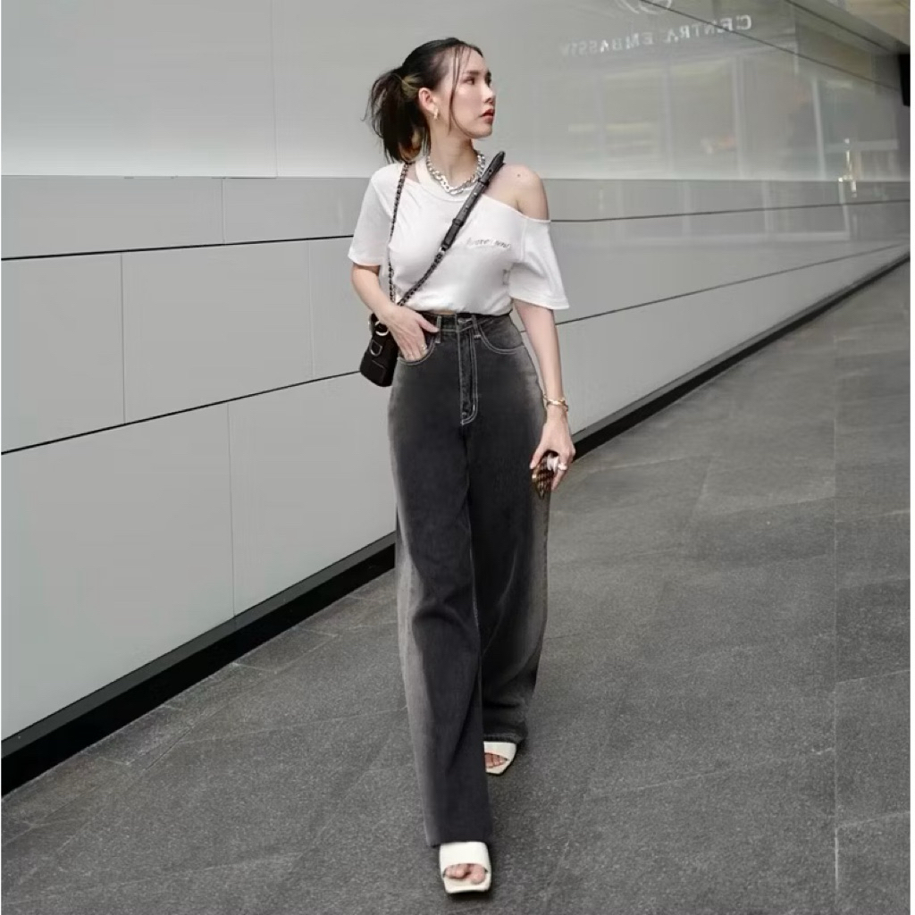 โค้ดลดเพิ่ม 20-30% Merge Official - Signature Jeans ombre 01 SmokyBlack  size XL