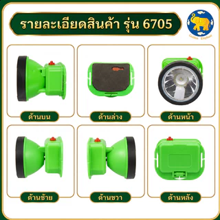 【GE 】Nova 6705 ไฟฉายคาดหัว LED กันน้ำ แสงสว่างสูง ปรับได้ 3 ระดับ น้ำหนักเบา สีดำ