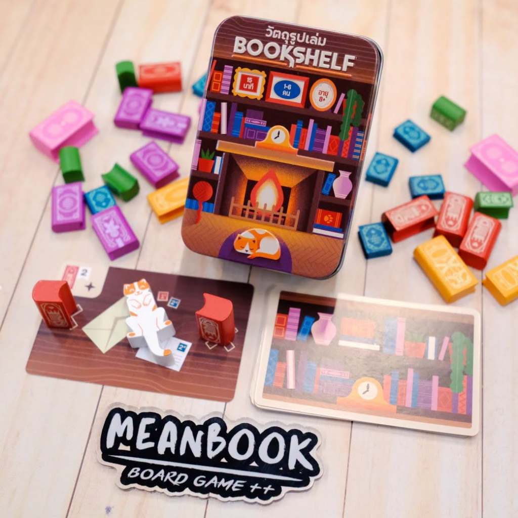 [แถมฟรี น้องแมวส้ม] Tinderblox : Bookshelf วัตถุรูปเล่ม Board Game (ภาษาไทย)