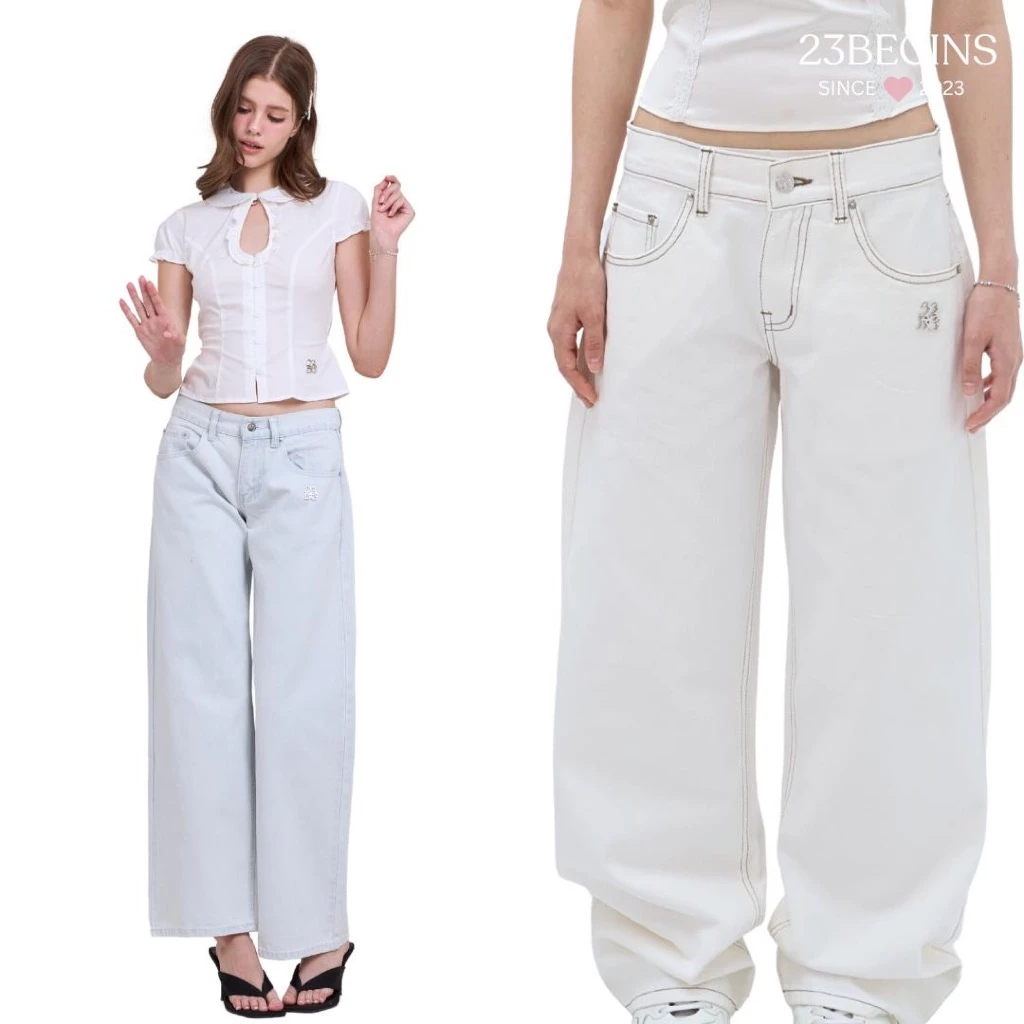 Courtney Jeans กางเกงยีนส์เอวต่ำ (1112)