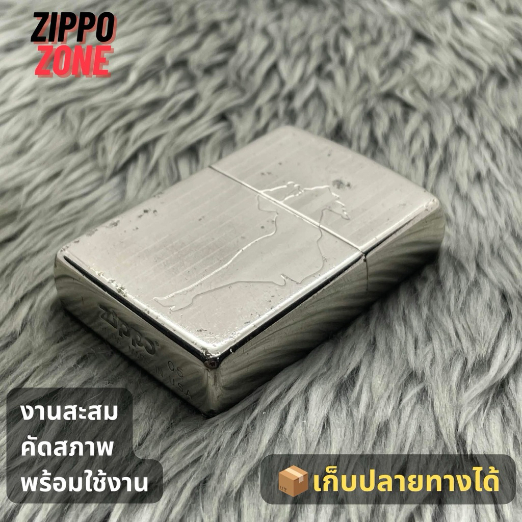 Zippo แท้ มือสอง ZZB148 เลเซอร์ windy girl ปี 2005 05 | ไฟแช็ค Zippo USA ของแท้ | พร้อมส่ง