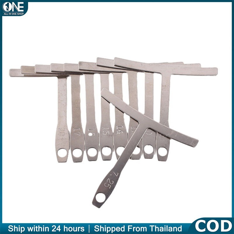 [9 ชิ้น] ไม้บรรจุทัดวัดรัศมีฟิงเกอร์บอร์ดกีตาร์ สแตนเลส Understring Radius Gauge สำหรับเซ็ตอัพกีตาร์และเบส