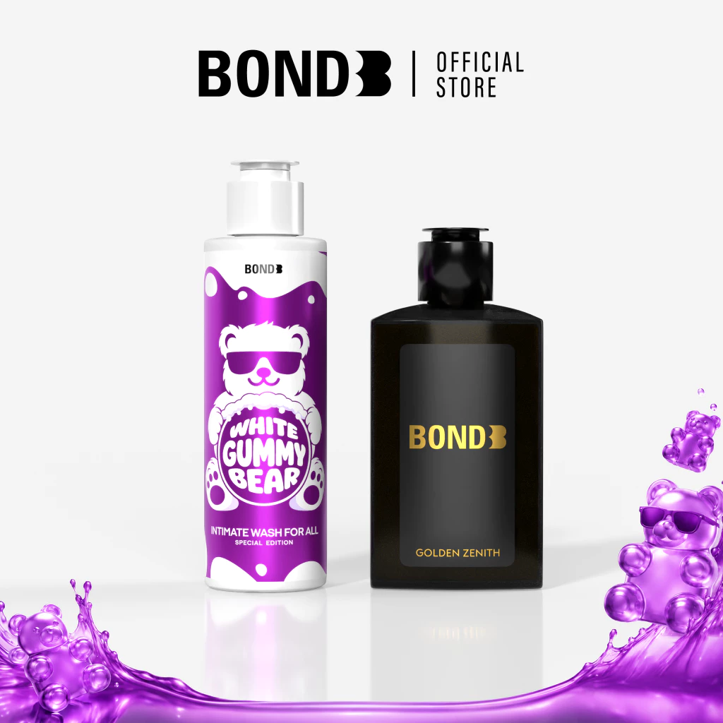 [Gummy Set] BOND Intimate Wash White Gummy Bear 130 ml + [Limited] BOND INTIMATE WASH GOLDEN ZENITH 150 ml.