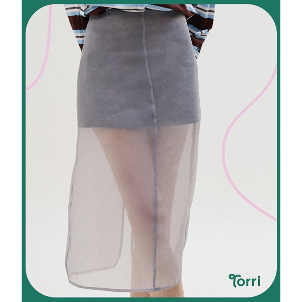 Torri Lumina Pencil Skirt กระโปรงทรง Pencil สีเทาที่เรียบง่าย