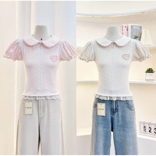 G-rose เสื้อเชิ้ตลายริ้ว แต่งชาย2ชั้นสีพื้น