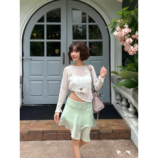 EMMA LAYER WRAP(PINK• GREEN )SKIRT