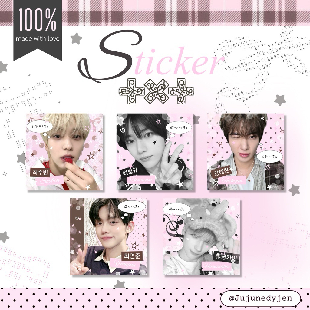 ꒰อ่านรายละเอียดก่อนสั่งซื้อ꒱ 🎹 TXT stickers สติ๊กเกอร์แปะพัสดุ 29 ชิ้น 🎀🪽