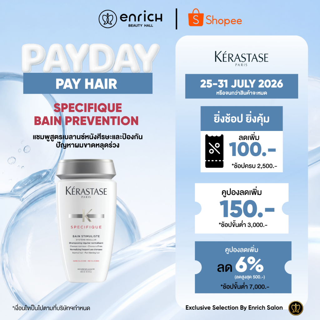 Kerastase Bain Prevention Specifique เคเรสตาส เบน พรีเวนชั่น 250ml. แชมพูสำหรับผมหลุดร่วง