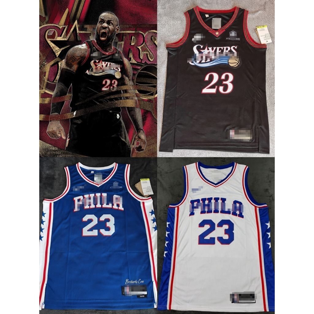 🇹🇭เสื้อบาสเกตบอล NBA งานอัดร้อน 76er Sixers LeBron James Brown Maxey Embiid