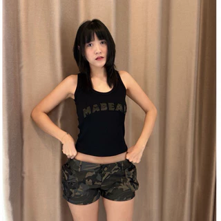 Mabeau - Army cargo shorts กางเกงขาสั้นเอวต่ำทรงคาโก้ ลายพราง ลายทหาร ผ้าคอตตอน รุ่นใหม่ ปรับเนื้อผ้าใหม่ ลายใหม่!!