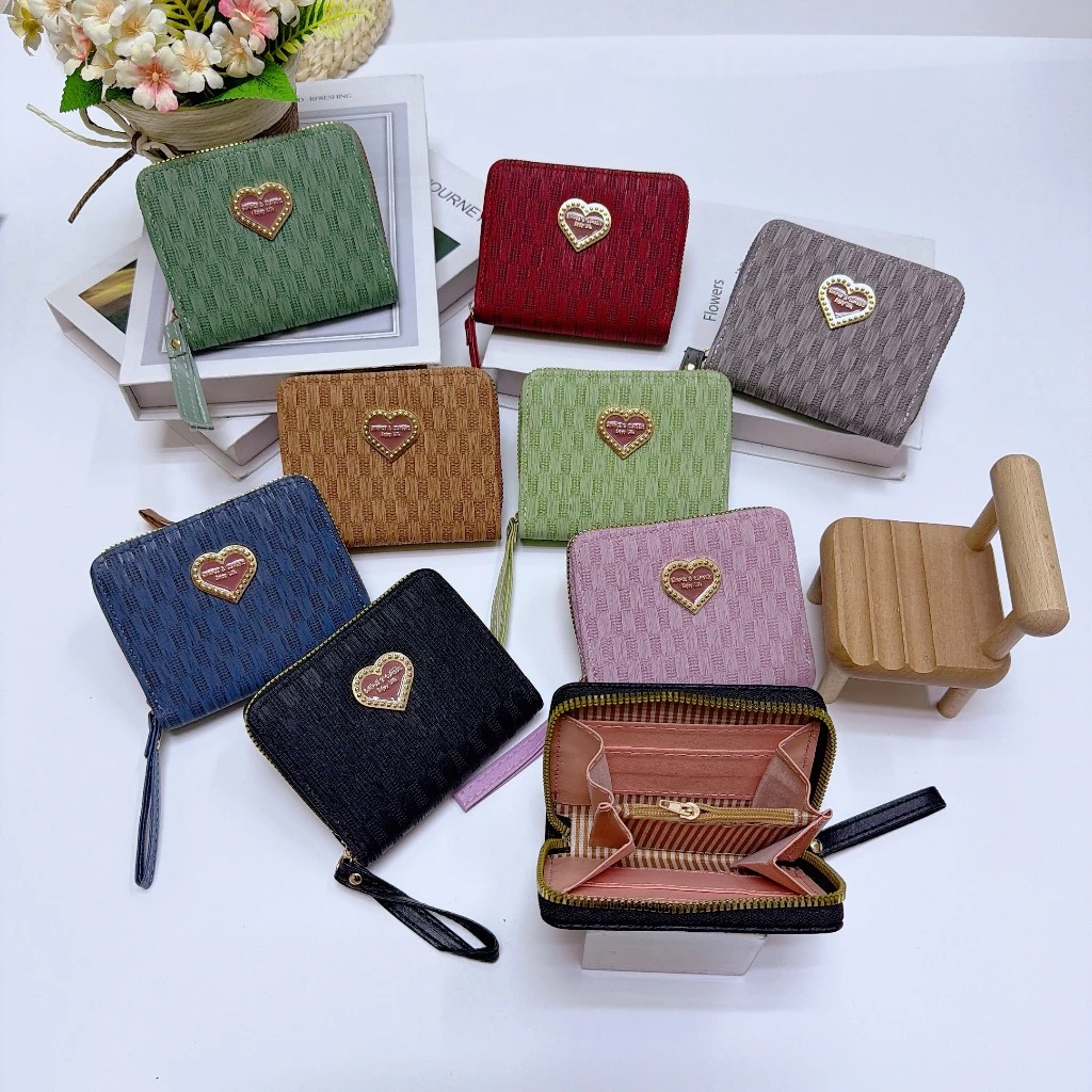 SS90#พร้อมส่ง8สี กระเป๋าสตางค์ผู้หญิง กระเป๋าสตางค์ใบสั้น กระเป๋าสตางค์น่ารัก กระเป๋าสตางค์ พร้อมช่องใส่บัตร สําหรับผู้