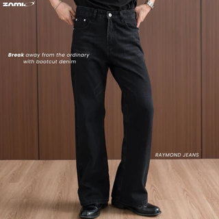 ZAMIO RAYMOND JEAN กางเกงยีนส์เอวสูงทรง bootcut ปลายขาบานเล็กน้อย