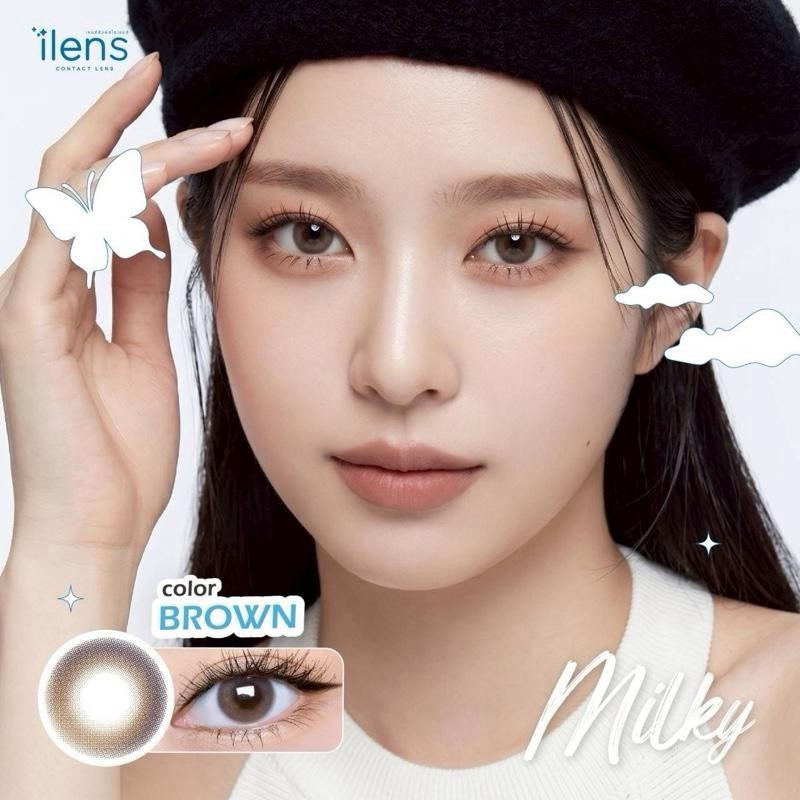 Milky เลนส์ขนาดกลาง เลนส์ไฮโดรเจล (ค่าอมน้ำ 60%) ilens