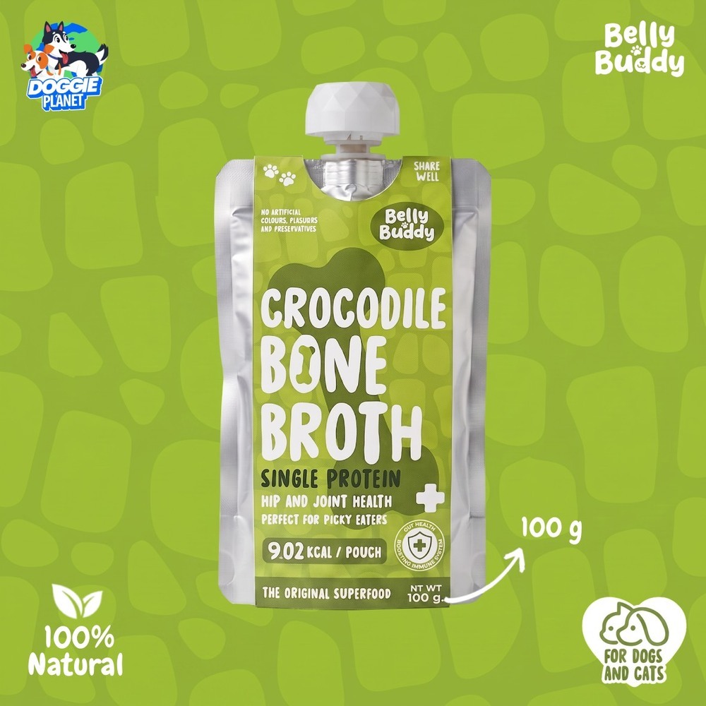 Belly Buddy Crocodile Bone Broth ซุปกระดูกจระเข้ โบน บรอธ สำหรับสุนัขแพ้ง่าย บำรุงกระดูกและข้อต่อ 10