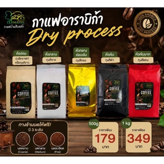 เมล็ดกาแฟอาราบิก้า กาแฟดอยช้าง 1Kg. บ้านสิบหลังคอฟฟี่