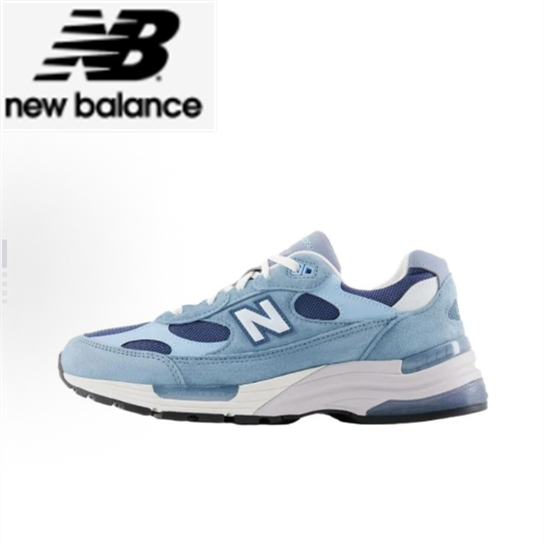 New Balance NB 992 Fashionable and Comfortable Running Shoes Blue Greyของแท้100%