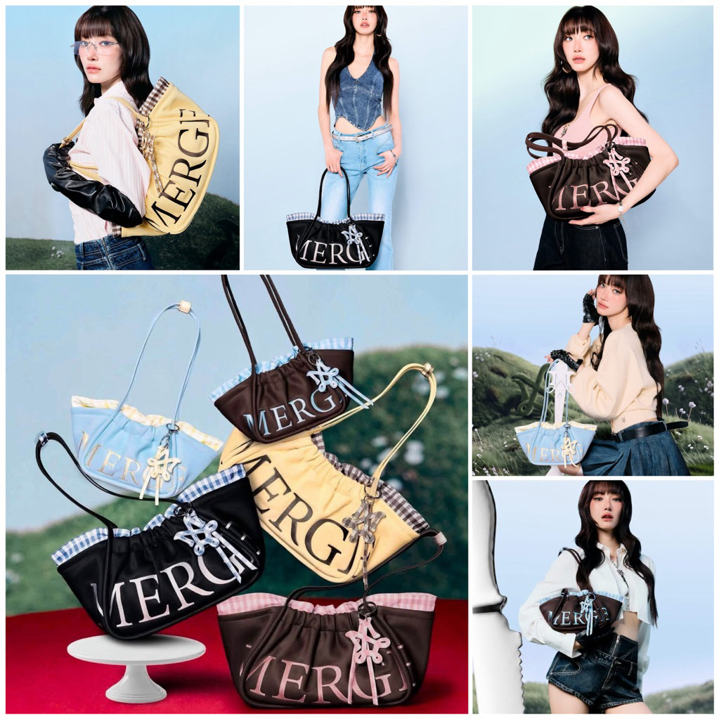 ของแท้💯 กระเป๋า Merge มีหลักฐานการกดทุกใบ กดจากแบรนด์เอง ของแท้ เช็คได้ทุกใบค่ะ